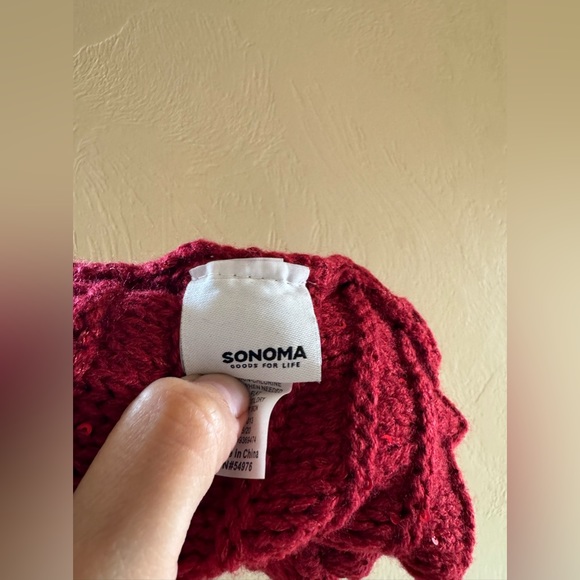 SONOMA RED SPARKLY BEANIE - Picture 3 of 7